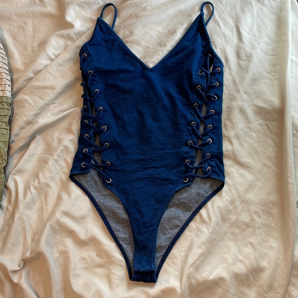 Denim Forever 21 Bodysuit